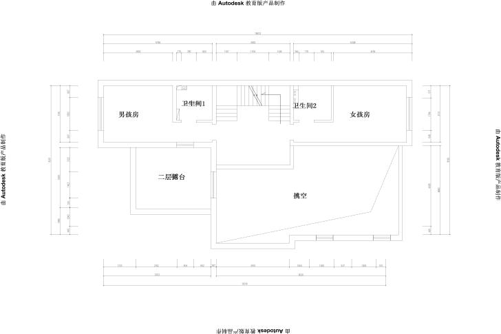 二层原始平面图