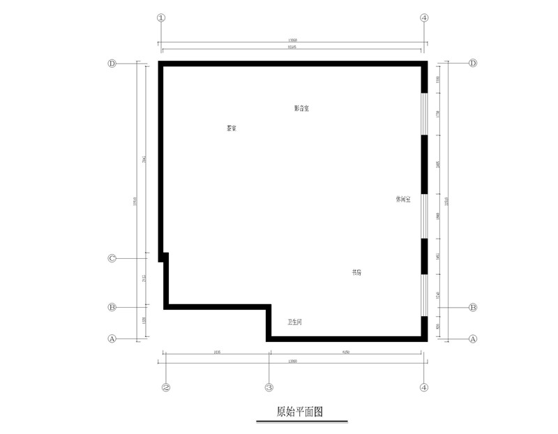 三层原始平面图