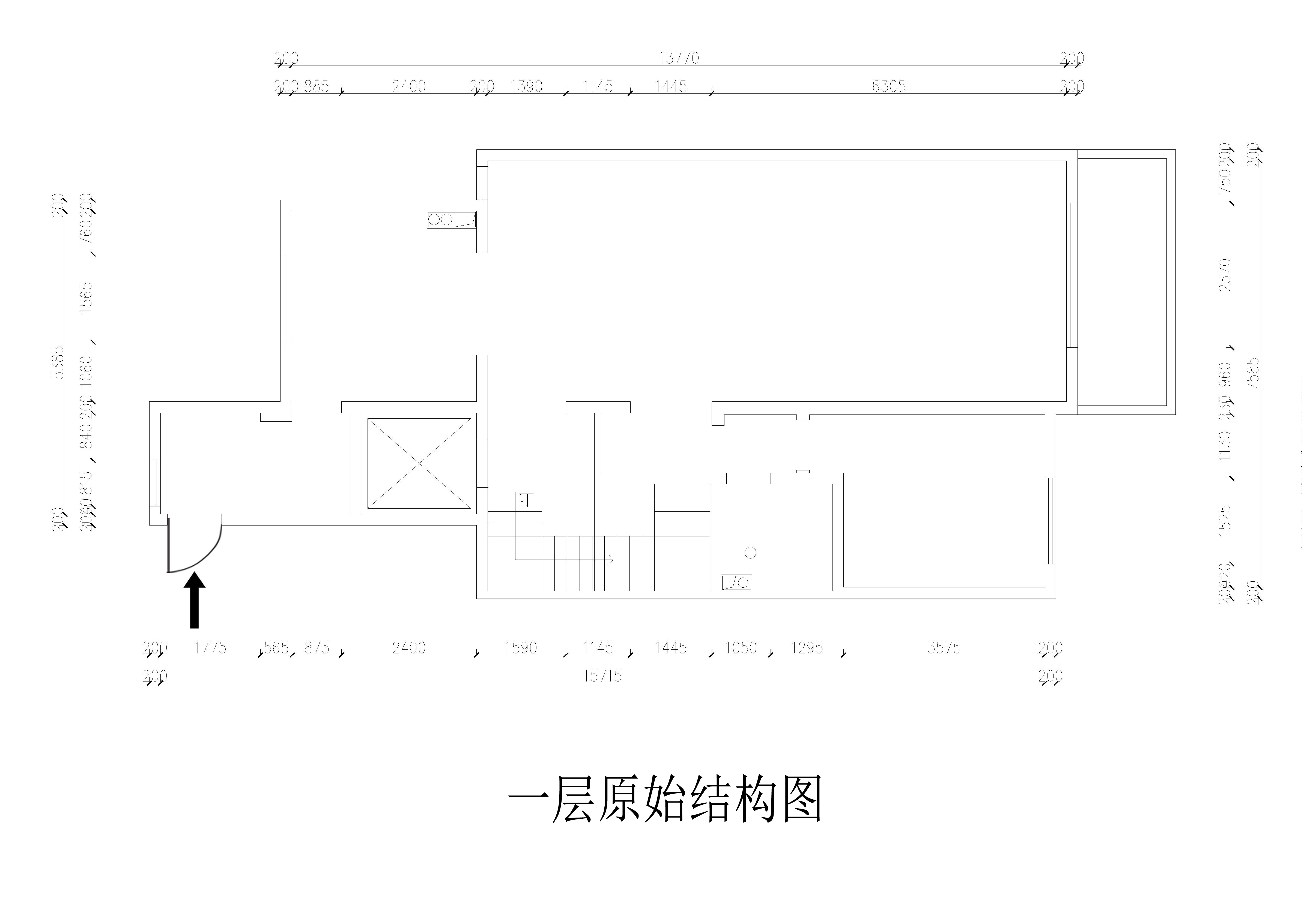 一层原始平面图