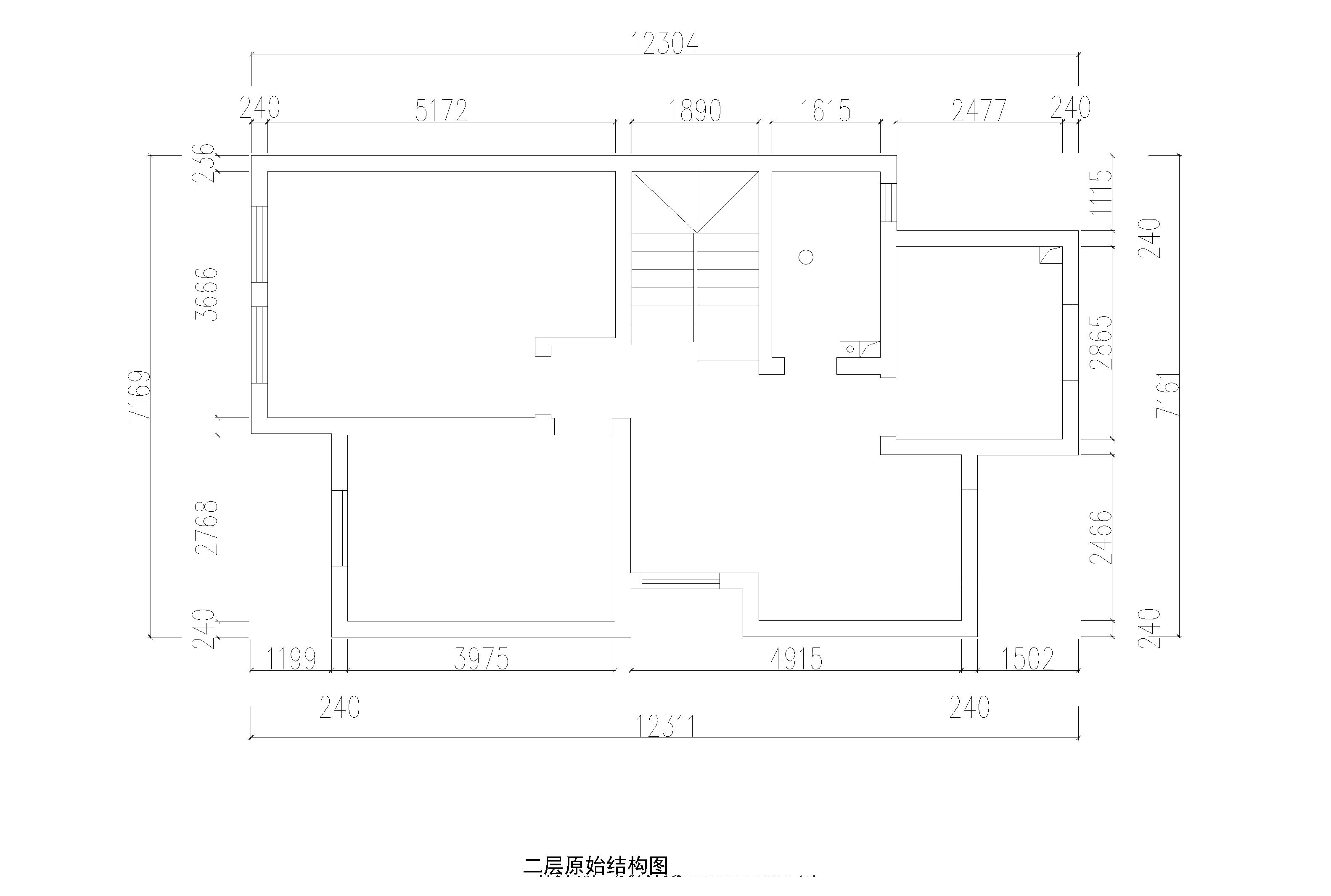 二层原始平面图