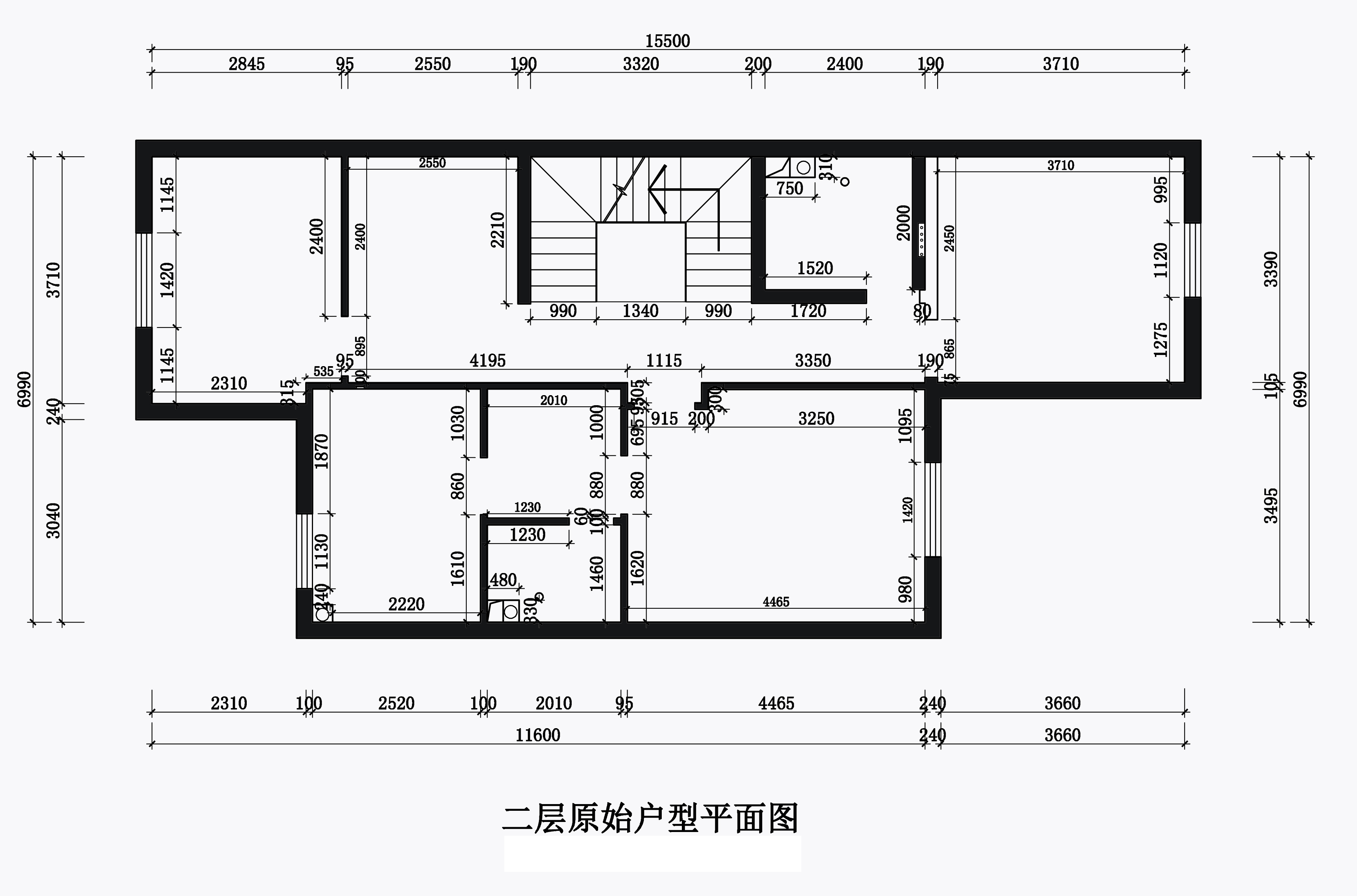 二层原始平面图