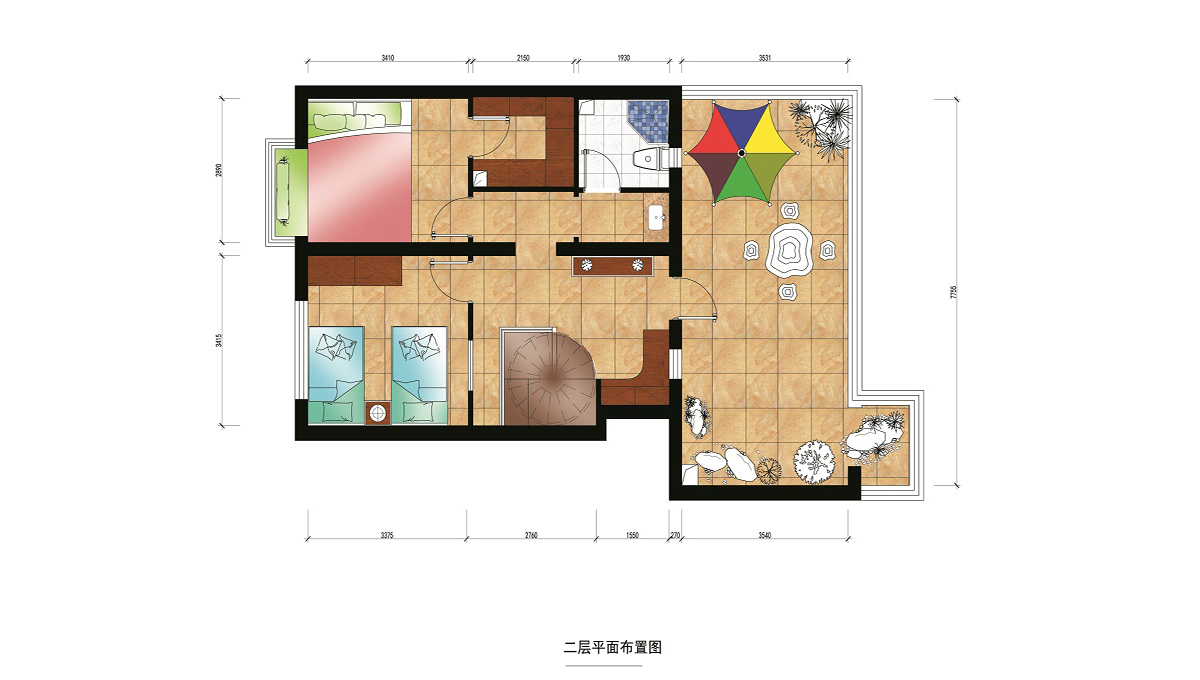 二层平面布置图