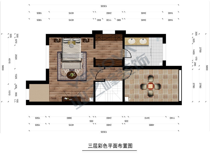 三层平面布置图