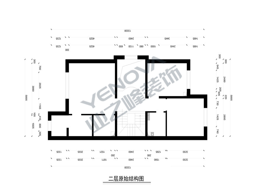 二层原始户型图