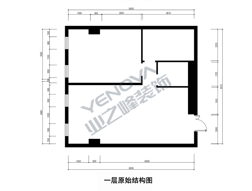 一层原始平面图