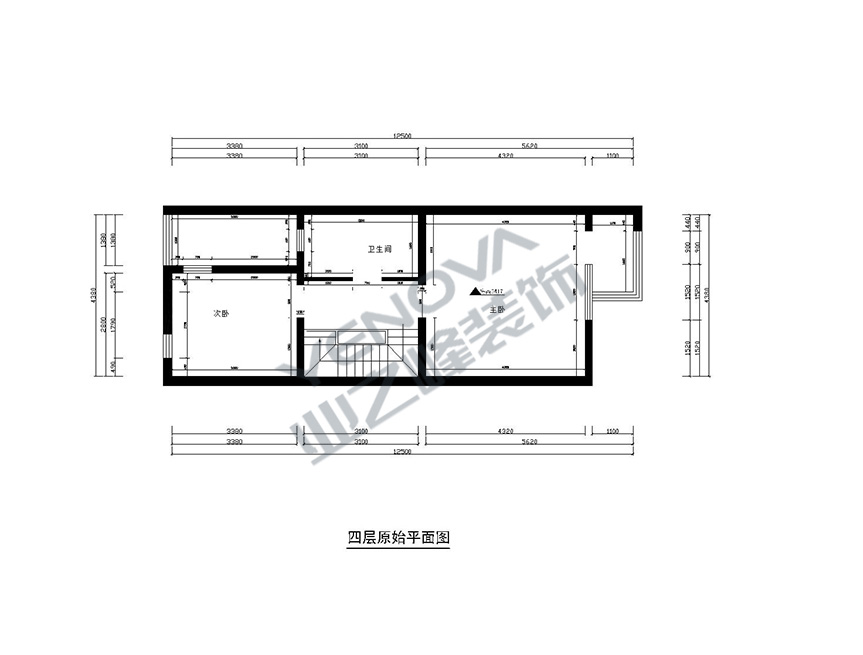 四层原始平面图