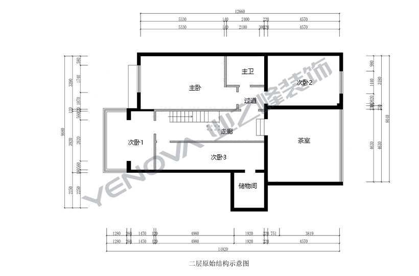 二层原始平面图