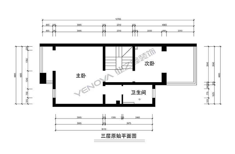 三层原始平面图