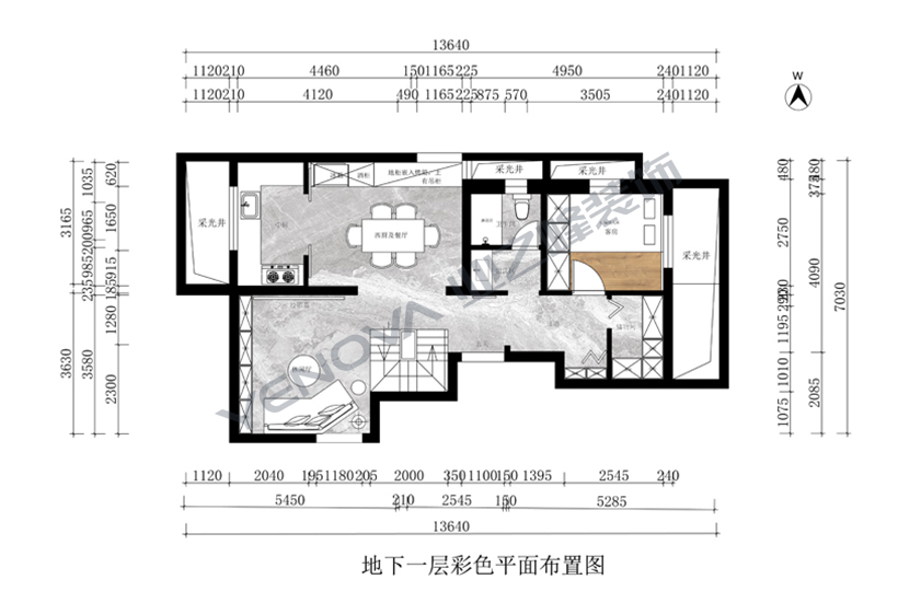 负一层彩平图