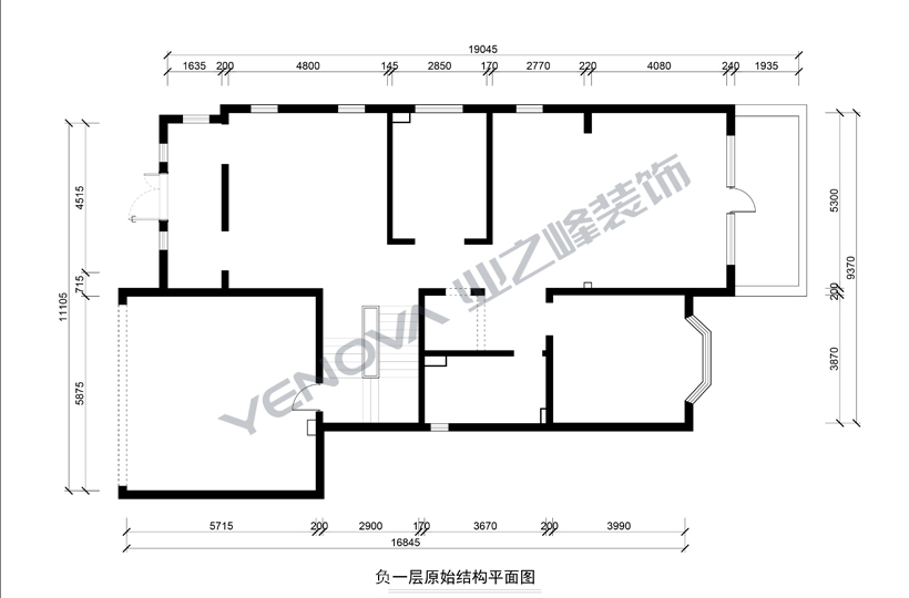 负一层原始平面图