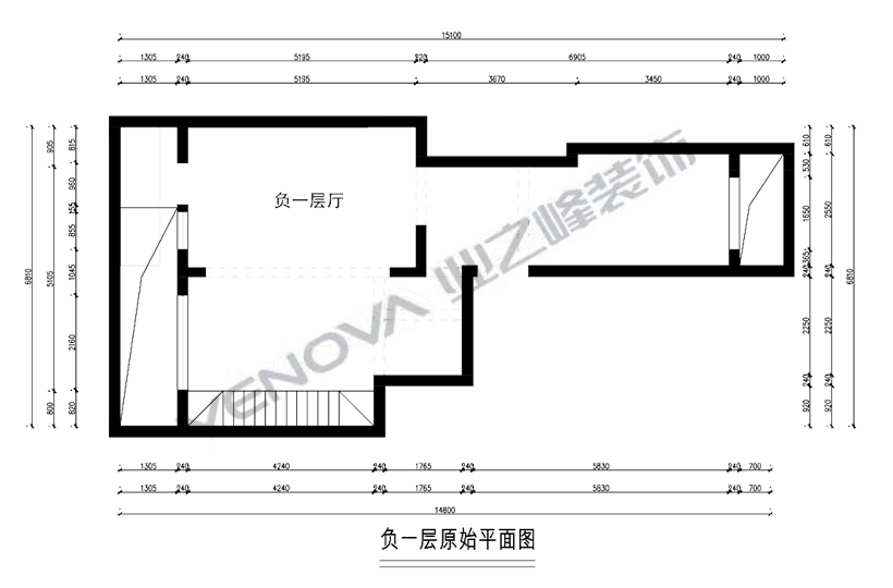 负一层原始平面图