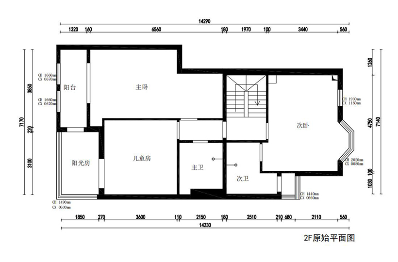 二层原始平面图