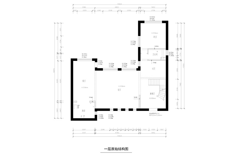 一层原始平面图