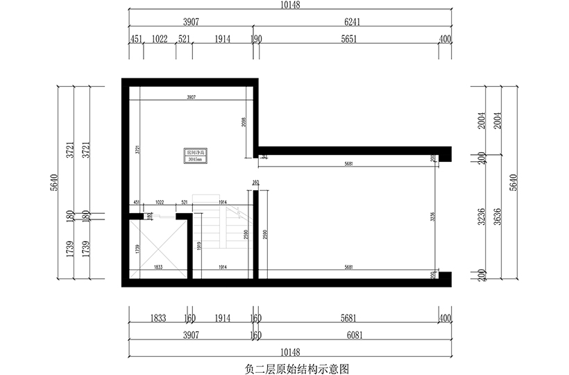 负二层原始平面图