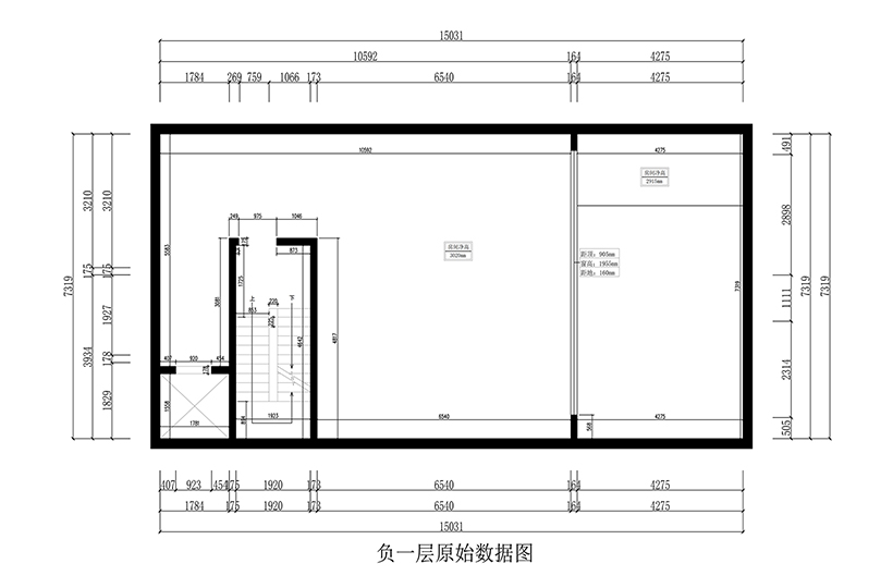 负一层原始平面图