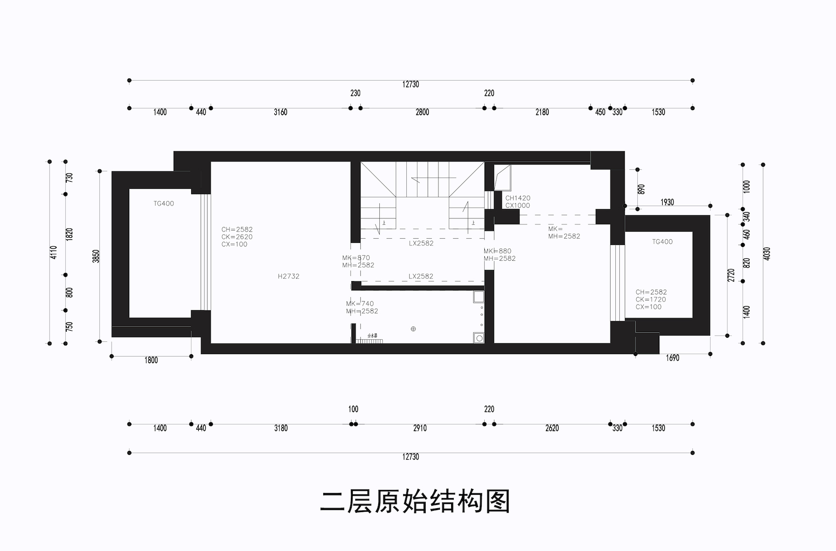 二层原始结构图