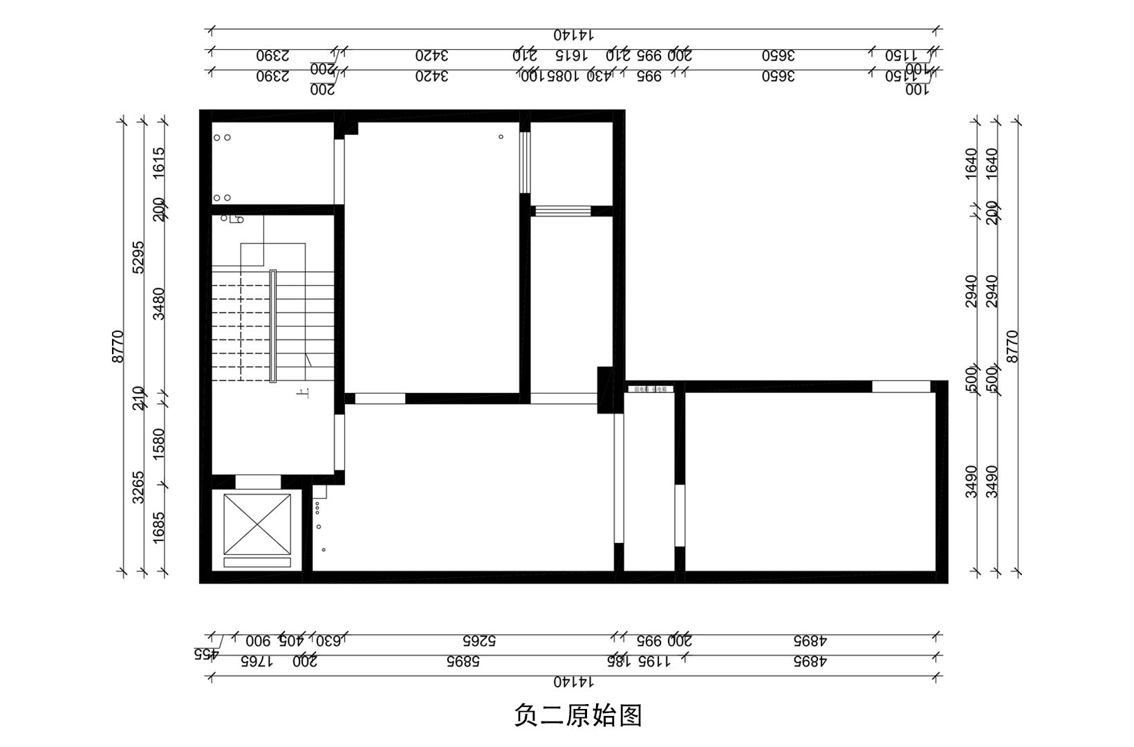 负二层增加娱乐区、品酒区，展陈区，使之定位为以动为主的高品质会客层。负一层经改造，增加书房、茶室和客房，采光井下最安逸的地方设置瑜伽区和冥想区，打造出以静为主的主人私享区。