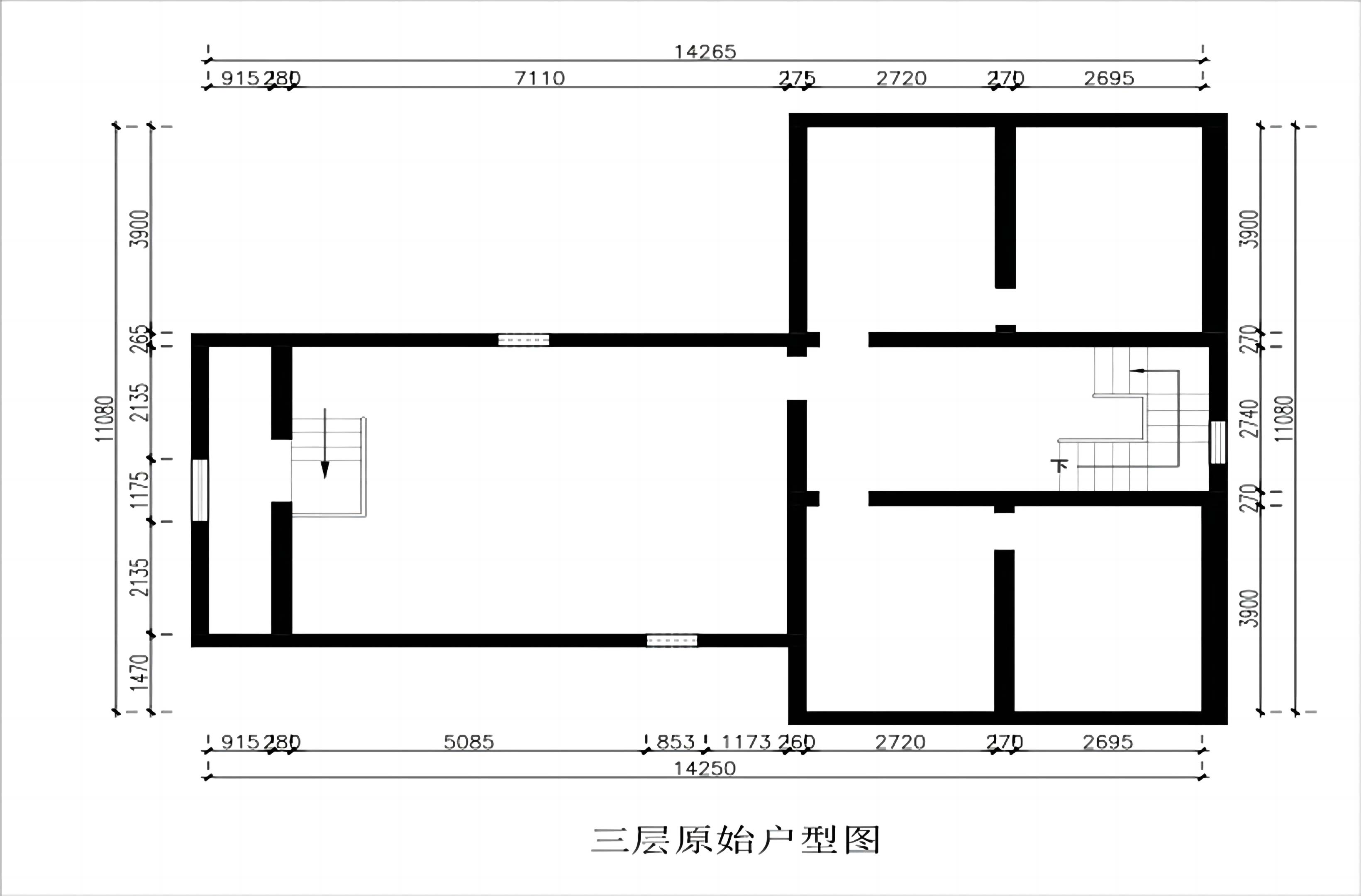 三层原始结构图