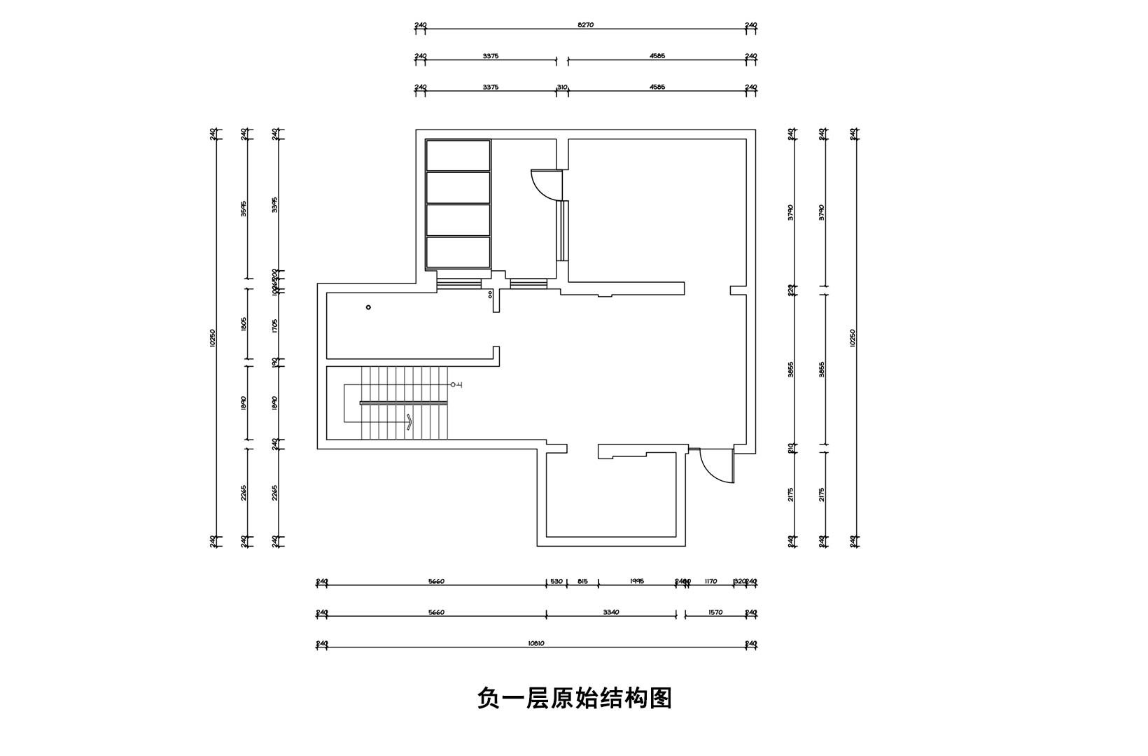 负一层原始结构图