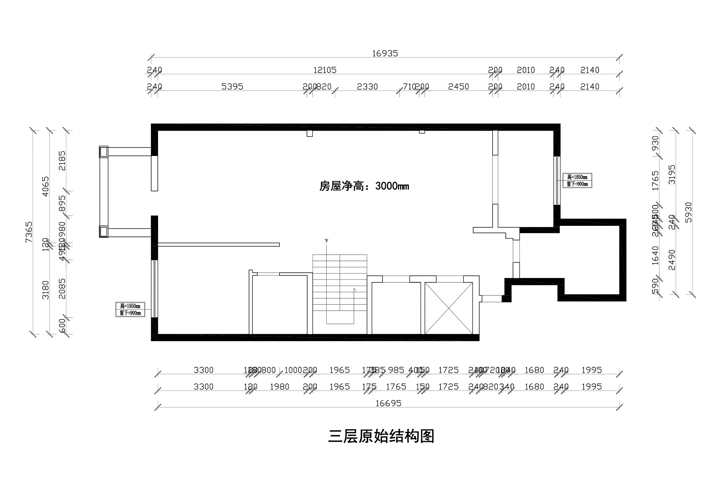 三层原始结构图