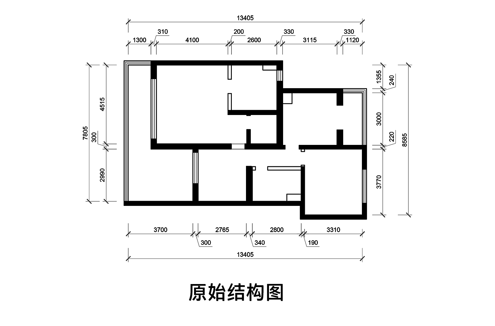 二层原始结构图